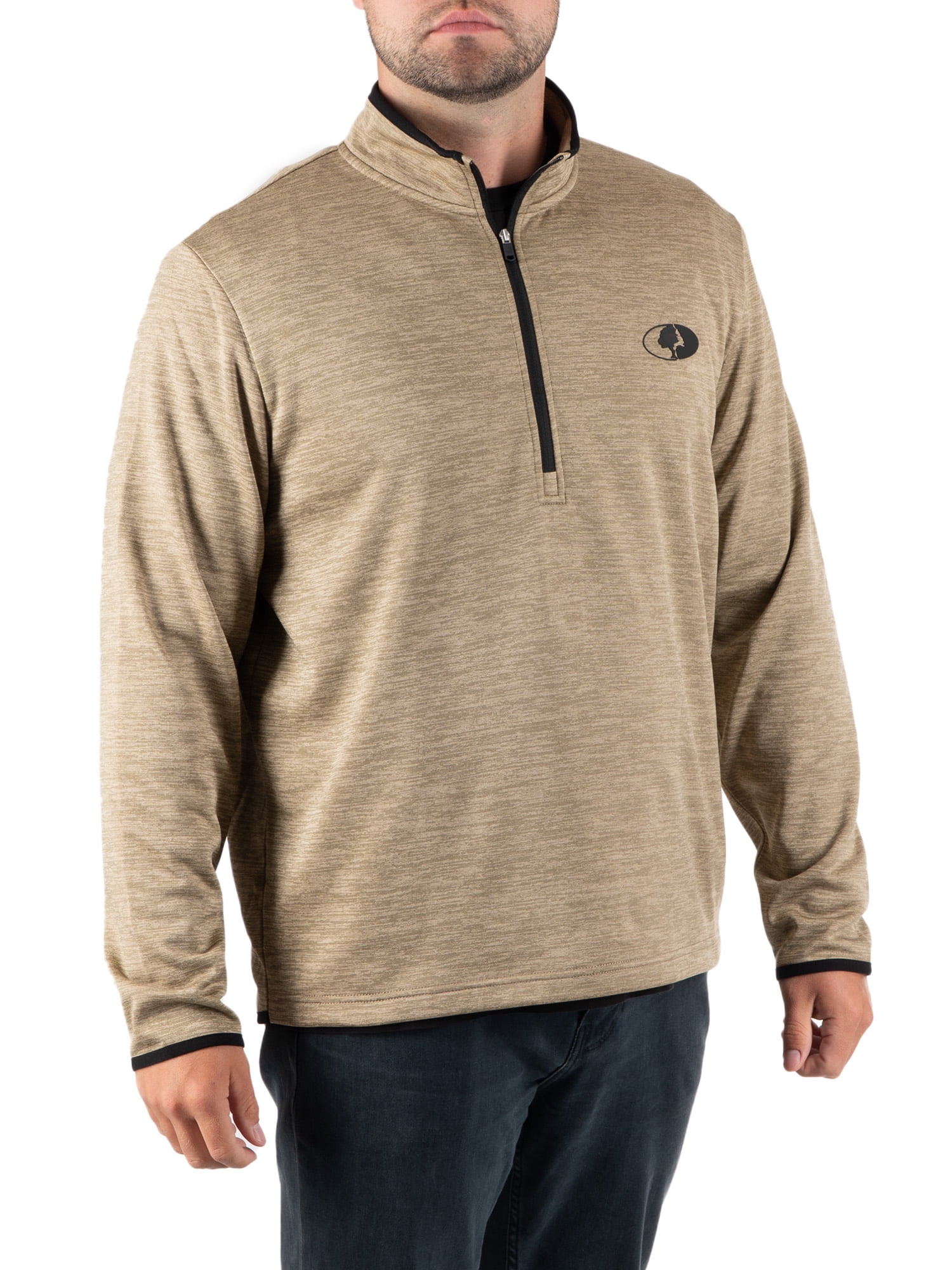 Mossy Oak Men's Fleece Quarter Zip Pullover Sweatshirt, Sizes S-2XL