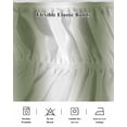 thumbnail image 5 of White Seaweed Green Gradient Bed Skirt Simple Pattern Bed Skirts California King Size 16 Inch Drop, Wrap Around Dust Ruffle&nbsp;Bedskirt with Adjustable Elastic Belt for Queen Size Beds, 5 of 7
