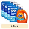 (4 pack) Tide Liquid Laundry Detergent, Clean Breeze Scent, 63 fl oz, 48 Loads