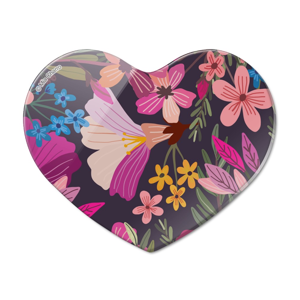 Haruna Floral Pattern Heart Acrylic Fridge Refrigerator Magnet ...