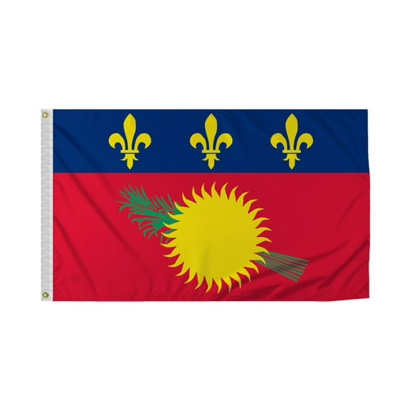 Promopatriot Guadeloupe Country Flag 3x5 Ft Outdoor Nylon Double Stitched Edges Canvas Header Brass Grommets 3'x5' Guadeloupe