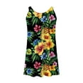 thumbnail image 6 of VBTAPA Summer Dresses for Women Floral Beach Sun Dress Novelty 3D Printed Sleeveless Mini Dresses Multicolor M, 6 of 7