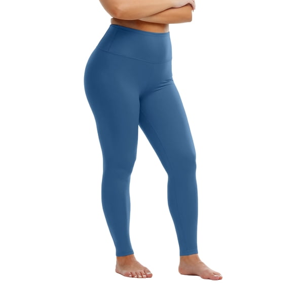 Nokdvo Plus Size Leggings with Pockets for Women Yoga Plus Size Tights Stretch High Waisted Pants Workout Fall Winter Solid Color Workout Leggings Xl-5xl,Blue 4XL