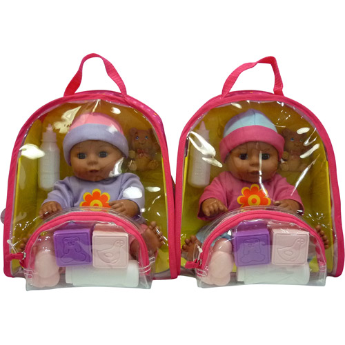 My Sweet Love Backpack Baby Doll Play Set Assortment, African American
