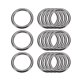 thumbnail image 1 of Metal O Anillos, 15uds 20mm(0,79") ID 3mm Grosor Multiuso Sin-Soldar O-Anillo Hebilla para Artesanía Cinturón Monedero Bolso Fabricación Herraje, Oscuro Gris, 1 of 6