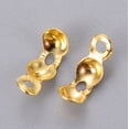 thumbnail image 2 of 20 g Iron Bead Tips Knot Covers Golden 8x4mm Hole: 1.5mm Inner Diameter: 3mm 275pcs/20g, 2 of 2