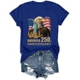 thumbnail image 5 of COMVALUE Women's Patriotic Crew Neck Top 250th Anniversary USA 2026 America Shirt (Blue, S), 5 of 8