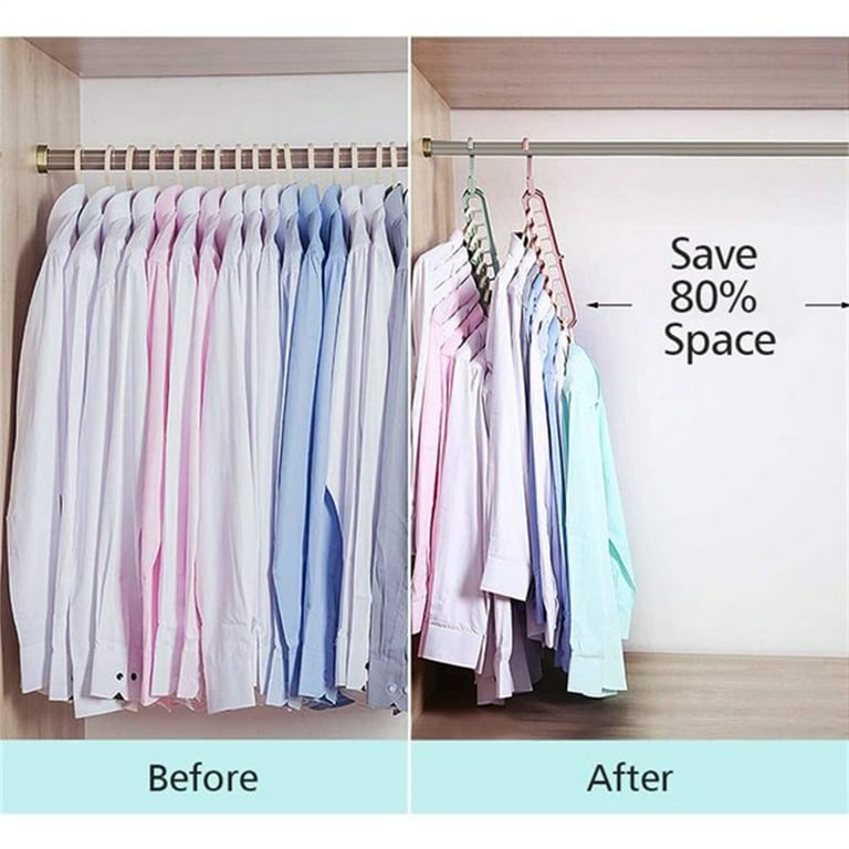 1 Pack Magic Hangers Space Saving Hangers Closet Space Saver Hanger  Organizer Multi Hangers Sturdy Plastic For Heavy Clothes Storage