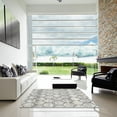 thumbnail image 6 of Ahgly Company Indoor Round Contemporary Dark White Beige Trellis Area Rugs, 8' Round, 6 of 6