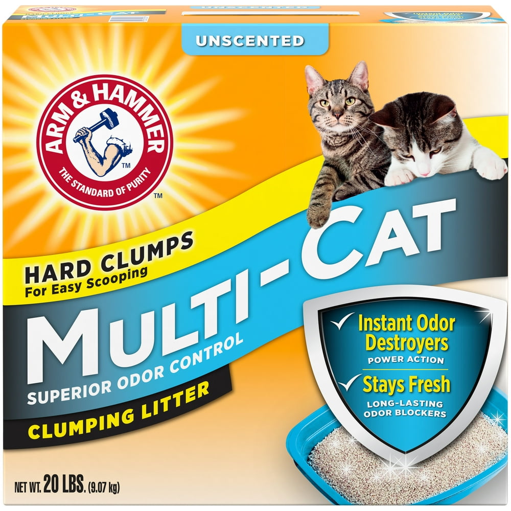 arm-hammer-multi-cat-clumping-litter-unscented-20lb-walmart