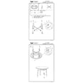 thumbnail image 7 of 39 Inch Round Mango Wood Dining Table with Angled Iron Leg Support Natural Brown and Black- Saltoro Sherpi, 7 of 7