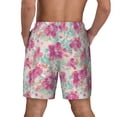 thumbnail image 2 of Rocae Purple Watercolor Flowers for Men's Swim Trunks Quick Dry With Two Side Pockets and One Lined Patch PocketXX-Large, 2 of 9