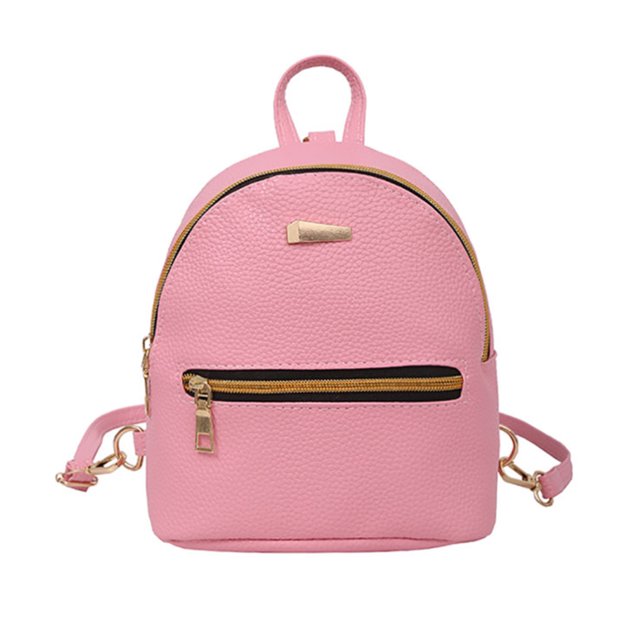 Mochila de viaje para mujer, bolso escolar de piel sintética, bolsa de compras, cremallera, teléfono portátil, paquete de cosméticos, rosa kenally AP000927-03