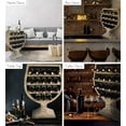 Modern Wine Glass Shaped Wall Mounted 18 Bottles Freestanding Wooden
