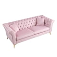 thumbnail image 5 of Futon Sofa Bed, Modern Love Seats Sofa Couch Furniture,Convertible Sleeper Sofa with Tapered Metal Legs, Sleeper Sofa Bed Couch, Velvet Fabric Mid Century Couch for Living Room, Bedroom, Apartment, 5 of 7