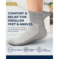 thumbnail image 2 of 6PR  91% Men's Cotton Diabetic Ankle Quarter Socks, 2 of 5