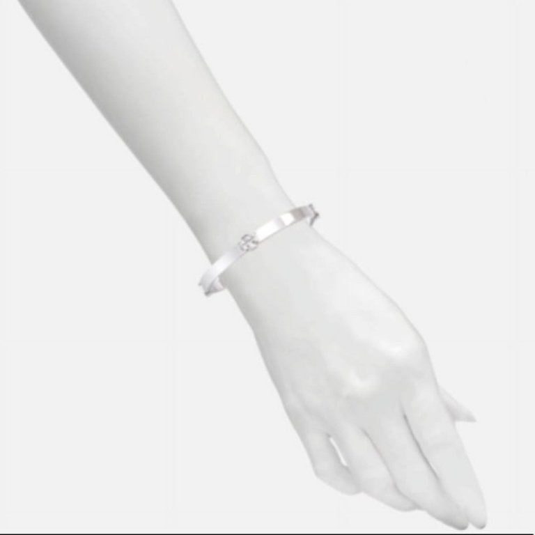 Tory Burch Logo Bangle Bracelet, Tory Silver - Walmart.com