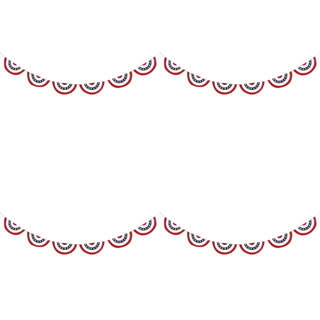 YWIYIUD 4PCS Independence Day Flag Banner 9 FT String Pennant Flags Independence Day Anniversary Decorations 4th of July Independence Day Garland Party Wedding Decorations