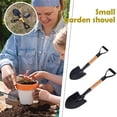 thumbnail image 6 of 2pcs Anti Bend Garden Spade for Digging Gardening, Camping, Off Road, Short Metal Garden Shovel with Round Point Blade, Kids Mini Sand Beach Spade, Heavy Duty Car Snow Removal Tools, 6 of 7