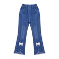 thumbnail image 3 of CHICTRY Kids Girls Casual Denim Pants Flared Jeans Juniors Ripped Ruffled Bell Bottoms Long Pants Type A 130/3XL, 3 of 7