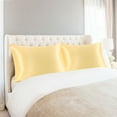 thumbnail image 2 of PiccoCasa Set of 2 Queen (20"x30") Satin Pillowcase Durable&Soft Enveloped Gold, 2 of 7