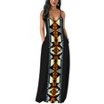 thumbnail image 4 of Diconna Female Rainbow Striped V-Neck Sleeveless Spaghetti Strap One-Piece, 4 of 9