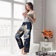 thumbnail image 5 of Sikiie Blue Golden Dream Lotus Women’s Ultra-Soft Comfy Lounge Pants Sleepwear Comfy Lounge Pants Drawstring Sleep Bottoms with PocketsLarge, 5 of 6