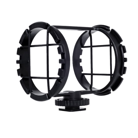 Movo SMM2 Camera Shoe Shockmount for Shotgun Microphones 1 to 2 in Diameter (Fits the Zoom H1)