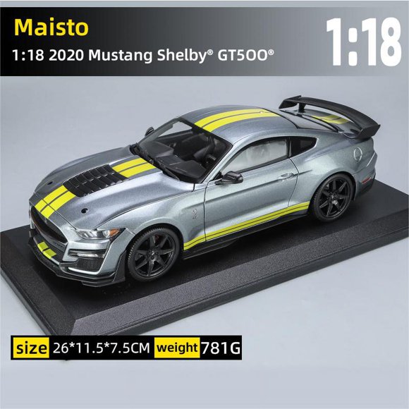Maisto 1:18 Ford Mustang Shelby GT500 2020 Alloy Car Model Large Size Die Cast Vehicles Toys Diecast Voiture Gift Collection