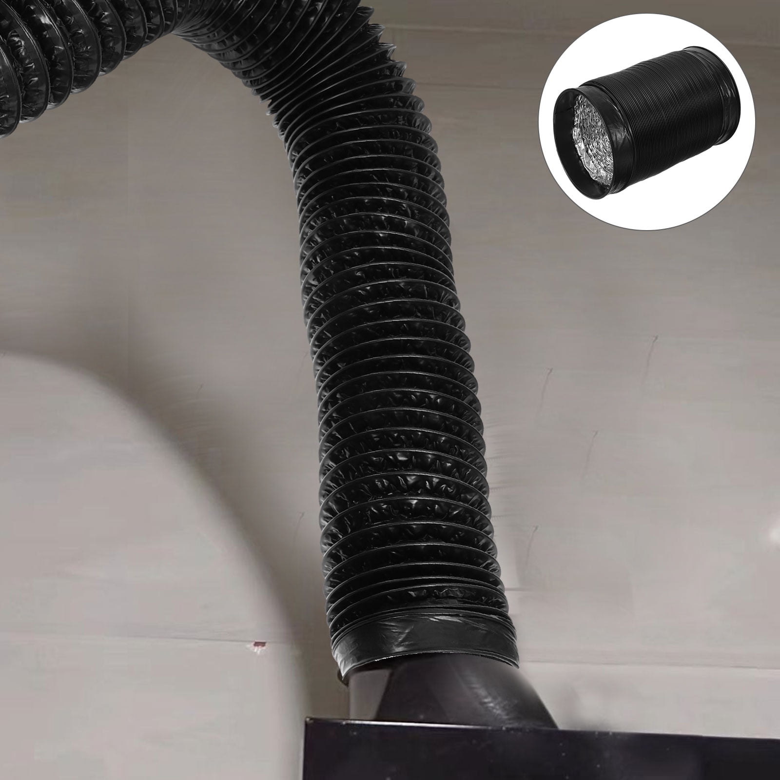 LEXSOMEO Flexible Dryer Vent Tube Heavy Duty Flexible Aluminum Dryer Vent Hose Thickened For Enhanced Durability Easy Installation