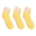 thumbnail image 2 of Tittly Ankle Socks Grip Socks Women Fuzzy Slipper Socks Warm Soft Winter Plush Sleeping Socks Low Cut Socks Hats for Men Yellow One Size, 2 of 9