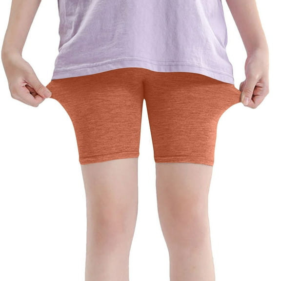Loopsun Girls Summer Shorts, Girls Pants Childrens Candy Colored Shorts Flat Corner Pants Coffee 10-11 Years