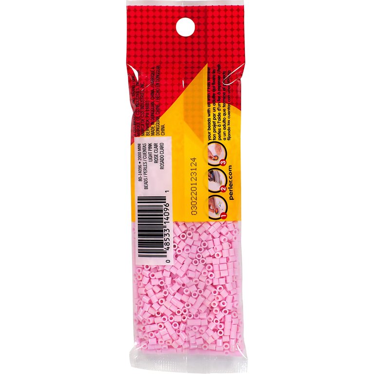 Efco Photo Pearls Beads, Light Pink #18 - 5x5mm, Pack Of 1100 For Pixel Art & Crafts
