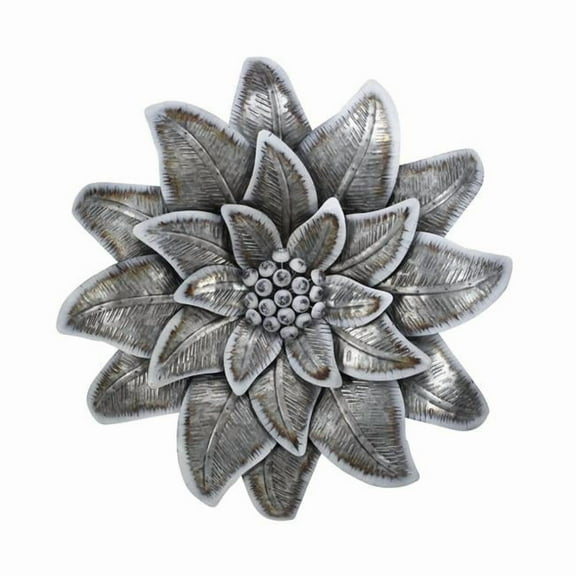 Cheungs 5146B Galvanized Metal Flower Wall Decor