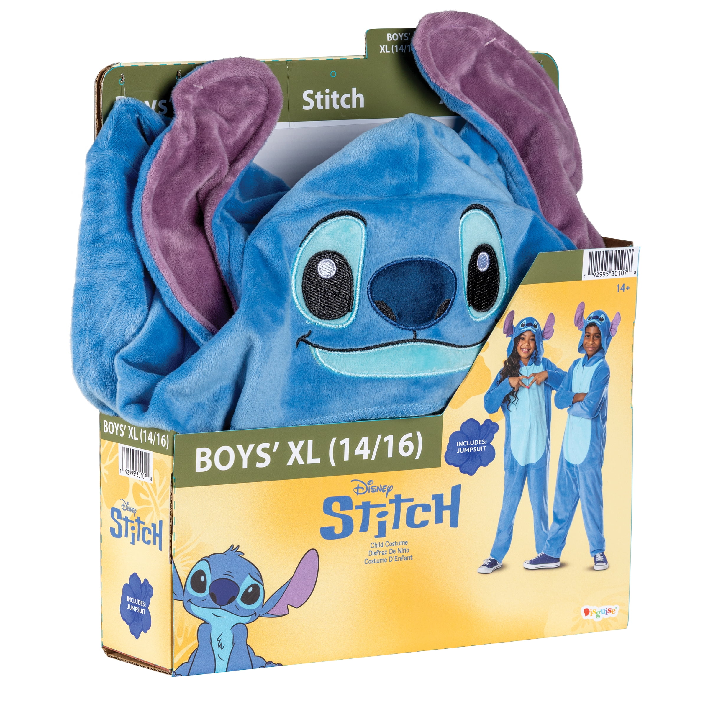 Disney Lilo & Stitch 'Stitch' Halloween Costume for Children, Boys Size XL (14/16), by Disguise