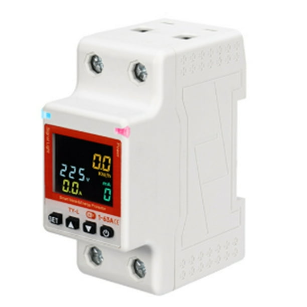 Medidor de Energía Inteligente Tuya WiFi, Protector de Energía, Disyuntor, Protección Sobretensión/Subtensión, Reconectador Automático.