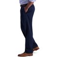 thumbnail image 3 of HAGGAR Mens Navy Pleated Straight Leg Stretch Classic Fit Pants 40W/ 32L, 3 of 3