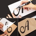 thumbnail image 3 of Juego de 40 plantillas de letras lindas para niños: plantillas de plástico reutilizables para manualidades con números y signos: plantillas del alfabeto con fuente de caligrafía, letras mayúsculas y, 3 of 7