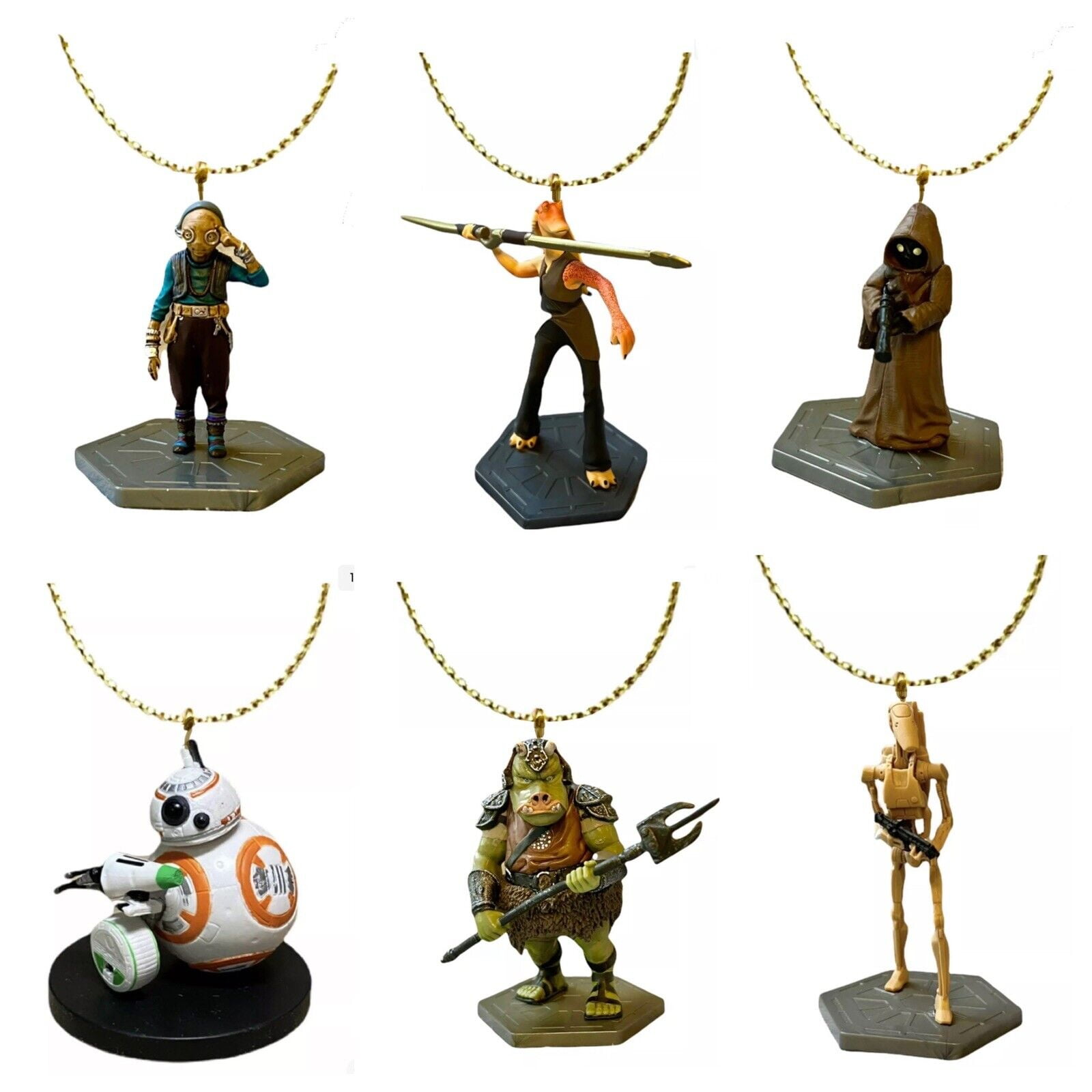 Jar Jar Binks Battle Droid Gamorrean Guard Jawa Maz Kanata BB8 Ornament