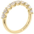 thumbnail image 5 of PEORA 14K Yellow Gold 1 Carat Lab Grown Diamond 9-Stone Half Eternity Band for Women, Wedding Anniversary Stackable Ring, F-G Color, VS Clarity, Size 8, 5 of 5