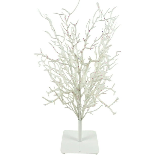 Holiday Time Christmas Decor 20" Glitter White Branch Tree Walmart