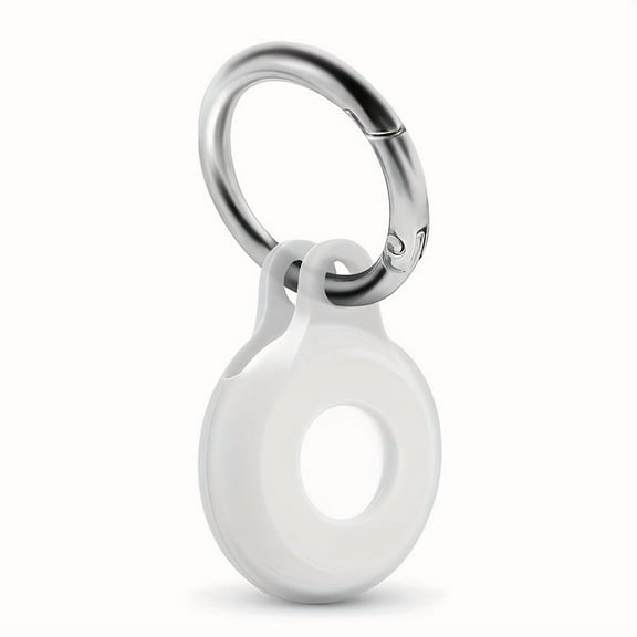 AirTag case key fob, silicone pendant with keychain hook, safety anti-lost, portable