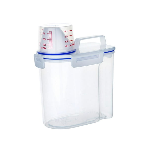Contenedor de almacenamiento de alimentos secos Sunnimix Contenedor de almacenamiento de arroz 1.5L Con Recipiente de almacenamiento de taza de medición