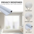 thumbnail image 5 of REGALWOVEN Frosted Window Privacy Film, Non Adhesive Static Cling Glass Stickers Sun Control Door Covering Decals for Home White 39.4 x 23.6 Inch, 5 of 7