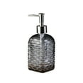 thumbnail image 2 of OEFNTAC Glass Soap Dispenser Bottle Wave Pattern Glass Soap Dispenser 7.5x2.8in 350ml Press Pump Bottle for Bathroom Kitchen Shampoo Shower Gel Clear Countertop, 2 of 6