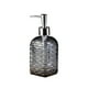 thumbnail image 1 of Dispensador de jabón de vidrio con diseño ondulado, capacidad de 350 ml, para jabón de manos, champú, gel de ducha, bomba de presión, contenedor rellenable, para baño y cocina., 1 of 6