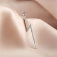 thumbnail image 2 of White Gold Plated Micro Pave Lightning Bolt Ear Cuff Earring, 2 of 3