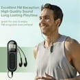 thumbnail image 4 of Wiher Mini Pocket FM Radio, Rechargeable 76-108MHZ Portable Radio Receiver with Backlit LCD Display, Corded 3.5mm Headphones for Jogging, Walking Black, 4 of 7