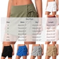 thumbnail image 6 of Plus Size Shorts with Pockets Women's Linen Skort with Side Tie, Front Wrap Mini Skirt Shorts, Summer High Waist Short Pants for Beach Vacation Wear White XXL, 6 of 6