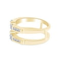 thumbnail image 3 of 1.00 CT Round Cut White Cubic Zirconia Enhancer Guard Ring For Women In 14K Yellow Gold Over Sterling Silver (Color: White, Clarity: VVS1-VVS2, 1.00 Cttw) -10, 3 of 7